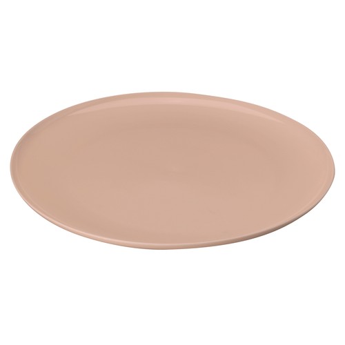Plato llano de plástico reutilizable de 25cm, color topo, ACTUEL