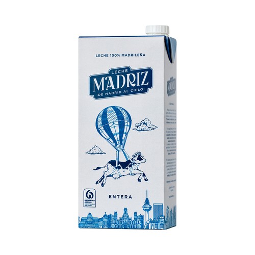 MADRIZ Leche de vaca entera de origen 100% madrileña 1 l.
