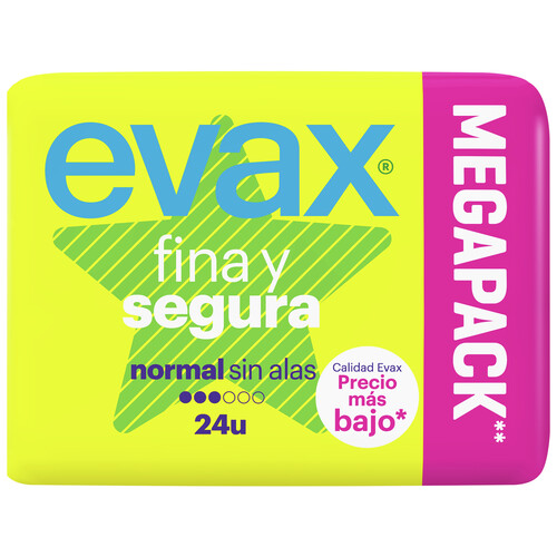 EVAX Compresas normal EVAX Fina y segura 24 uds