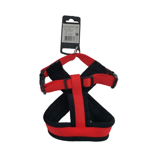 PRODUCTO ALCAMPO Arnés (1.5 cm) de color rojo, para perros de tamaño S 20 - 40 cm.