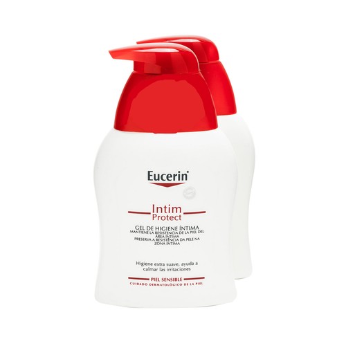 Gel para higiene íntima, especial para pieles sensibles EUCERIN Intim protect 2 x 250 ml.
