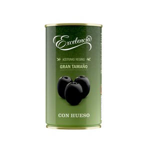 Imagen de EXCELENCIA Aceitunas negras con hueso EXCELENCIA lata de 200 g.