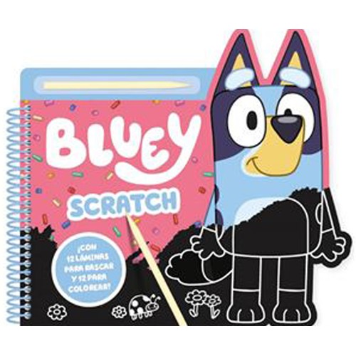 Libro de Scratch. 12 láminas. BLUEY.