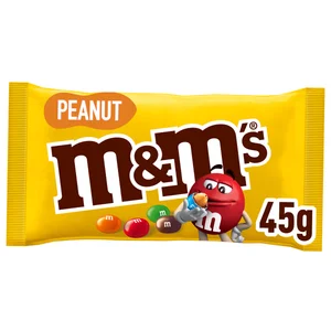 M&M"S Grageados de cacahuete recbiertos de chocolate y azúcar 45 g.