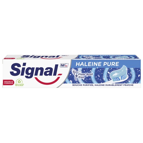 SIGNAL Frescor explosivo Pasta de dientes con acción blanqueante y frescor intenso 75 ml.