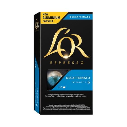 L"OR ESPRESSO Café en cápsulas Descafeinado I6, 10 uds.