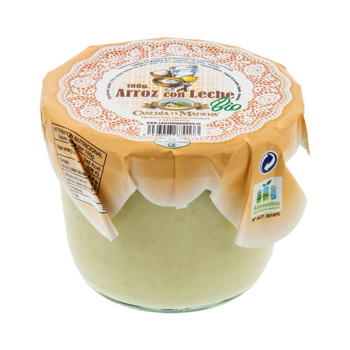 Arroz con leche ecológico CASERÍA LA MADERA 180 g.