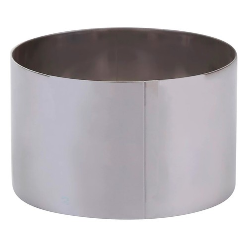 Molde redondo para emplatar de acero inoxidable 9cm., ACTUEL.