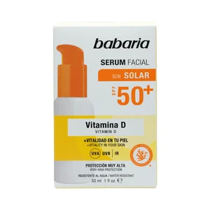 BABARIA Sérum facial protector con vitamina D y FPS 50+ (muy alto) 30 ml.
