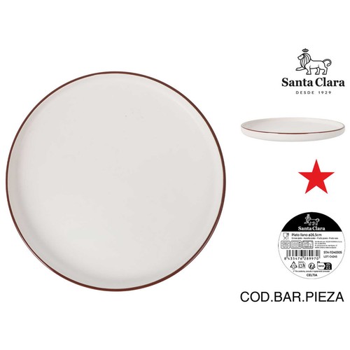 Plato llano 27cm, modelo Celtia para mesa. SANTA CLARA