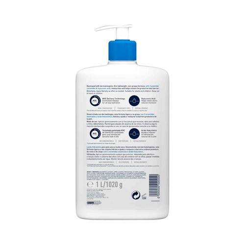 CERAVE Loción hidratante para pieles secas y muy secas 1 l.