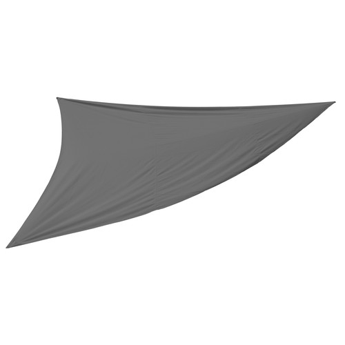 Vela triangular 5x5x5m. para jardín confeccionada en poliéster, color beige o gris, IKUNIK.