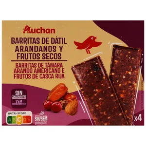 PRODUCTO ALCAMPO Barrita de arándonos y frutos secos 120 g.