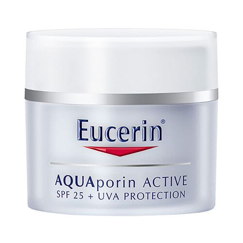 EUCERIN Crema facial hidratante con FPS 25 y protección UVA, especial pieles sensibles EUCERIN Aquaporin active 50 ml.