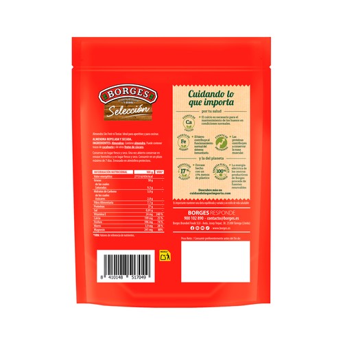 BORGES Almendra sin freír ni tostar crujiente 150 gr.