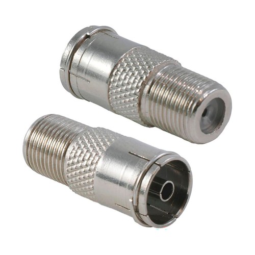 Terminales de antena QILIVE de coaxial hembra a satélite macho.
