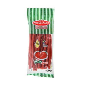 Imagen de MIGUELAÑEZ Regaliz de fresa torcido 200 g.