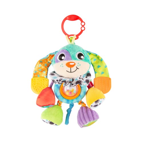 Perro Doofy PLAYGRO, juguete para bebés, colgante sonajero.