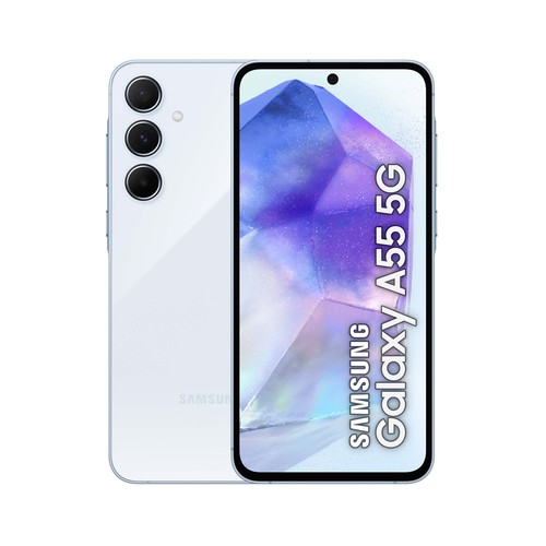SAMSUNG Galaxy A55 5G azul, 256GB + 8GB, móvil 17cm (6,6"). SM-A556BLBCEUB