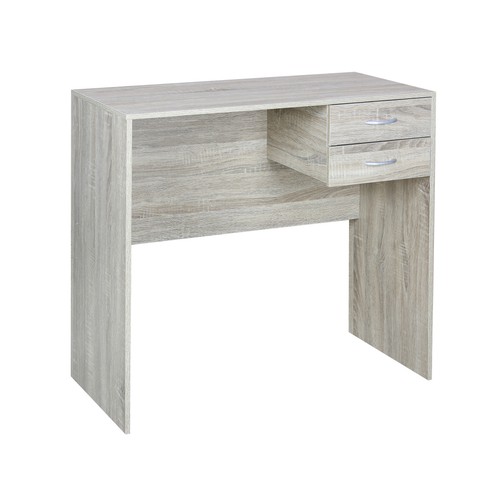 Escritorio de melamina con 2 cajones, 80x40x76 cm, DECORACIÓN.
