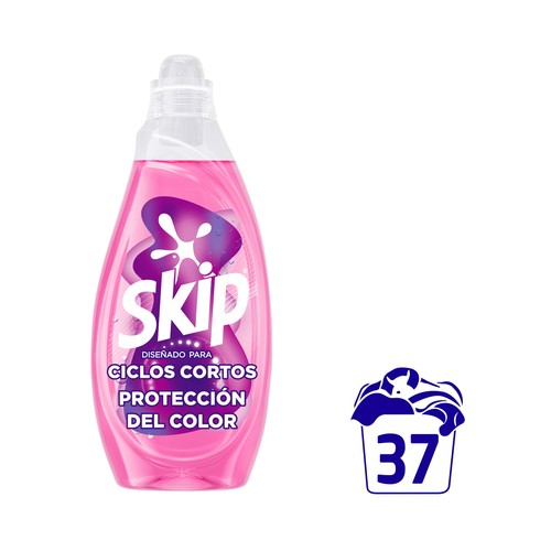 SKIP Detergente líquido ciclos cortos protección color 37 ds.