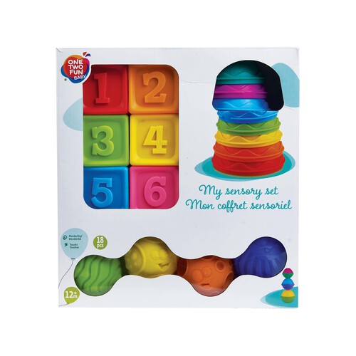 Alcampo Conjunto sensorial de juegos diferentes ONE TWO FUN