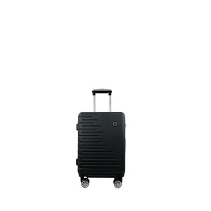 Maleta de cabina con cierre de código de 55 cm, color negro, 8 ruedas, AIRPORT ALCAMPO.