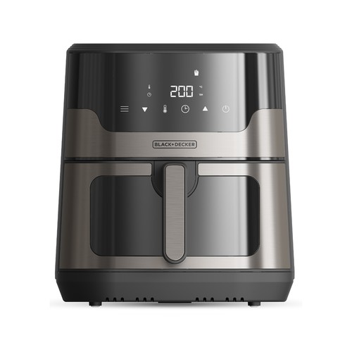 Freidora de aire BLACK & DECKER BXAF8001E, 8L, 1700W, 8 programas, termostato hasta 200ºC
