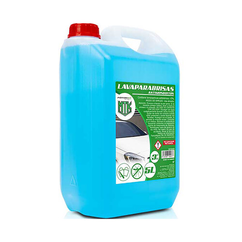 5 litros de líquido limpiaparabrisas, anti-mosquitos ABC PARTS, hasta -3ºC.
