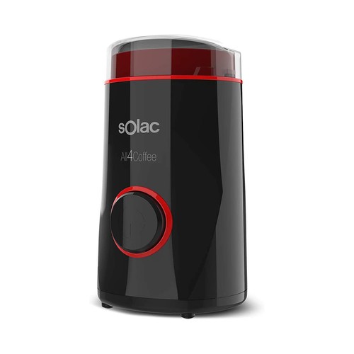 Molinillo de café SOLAC All4Coffee MC6253, 150W, cuchillas acero inoxidable, tapa translúcida.