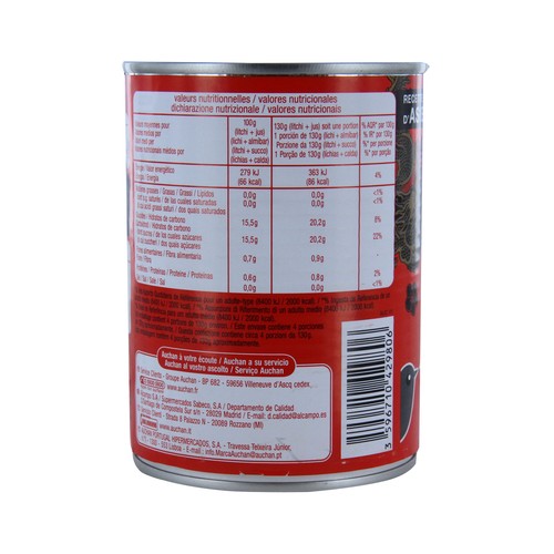 PRODUCTO ALCAMPO Lichis en almíbar PRODUCTO ALCAMPO 250 g.