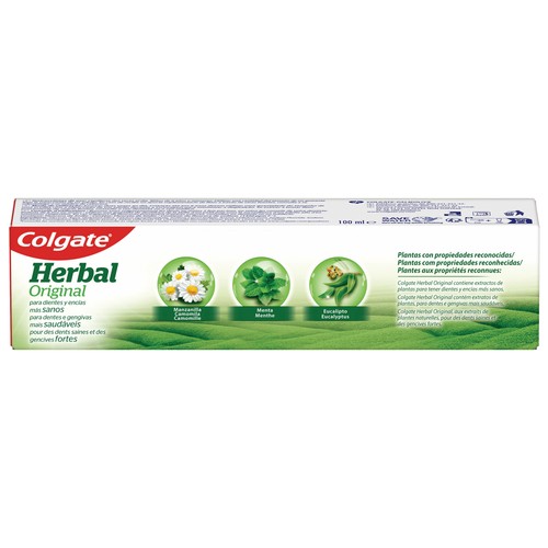 COLGATE Herbal original Pasta de dientes con flúor y extractos de plantas 100 ml.