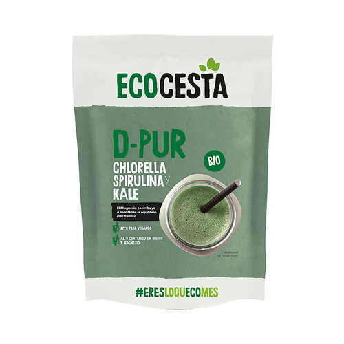 ECOCESTA D-pur Superalimento D.-Tox (con chiorella, spirulina y kale) ecológica 175 g.