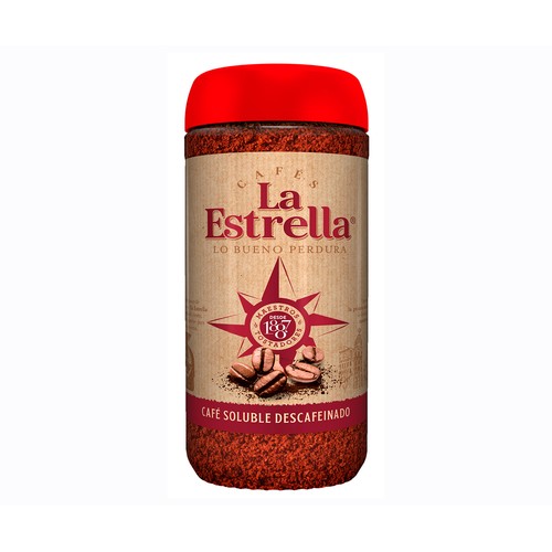 Café soluble descafeinado LA ESTRELLA 200 g.