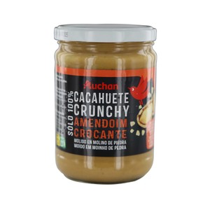 Imagen de PRODUCTO ALCAMPO Crema de cacahuete crujiente (crunchy) con trozos, molida en molino de piedra 500 g.