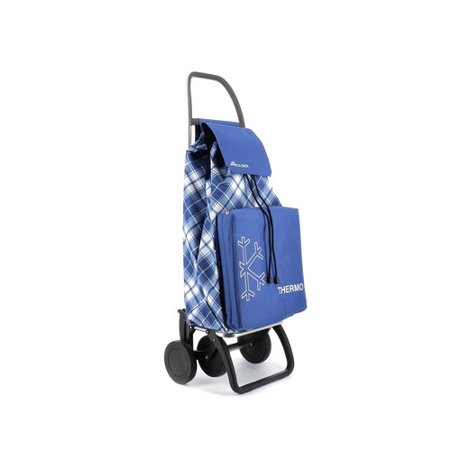 Carro de compra con 4 ruedas, cuerpo de aluminio y bolsa cierre cordón, 43+8 litros, ROLSER. Modelos surtidos, 1 unidad.