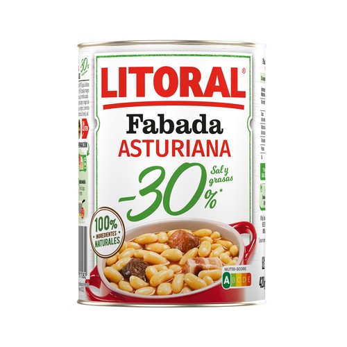 LITORAL Fabada Asturiana -30% sal y grasas 420 g.