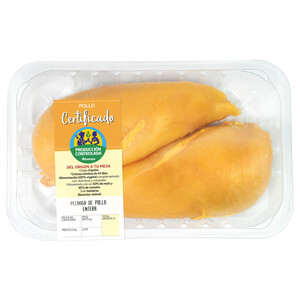Pechugas de pollo certificado entera ALCAMPO PRODUCCIÓN CONTROLADA bandeja
