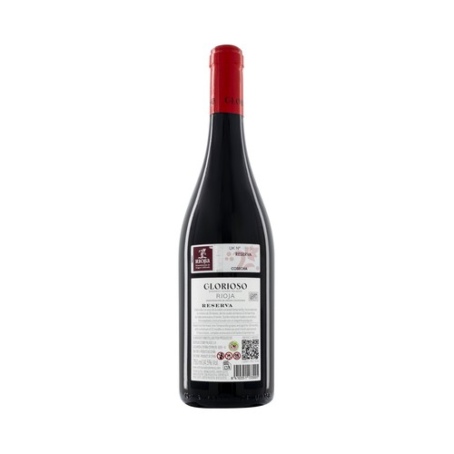 GLORIOSO Vino tinto reserva con D.O. Ca. Rioja botella 75 cl.