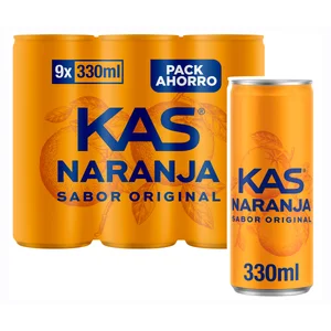 KAS Refresco de naranja pack 9 uds. x 330 ml.