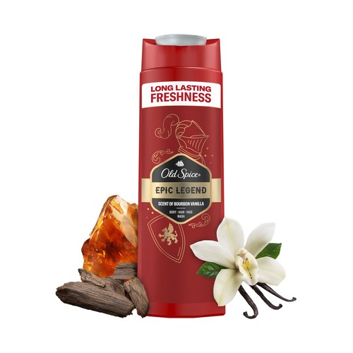 OLD SPICE Epic legend Gel de ducha y champú de uso diario 400 ml.