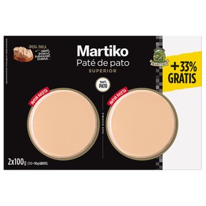 Paté de pato superior (100% pato) 2 x 100 g.