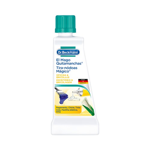 DR. BECKMANN Quitamanchas especial para manchas de cola, chicle, tinta y esmalte 50 ml.