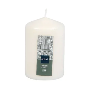 Vela cilíndrica en color blanco, ACTUEL.