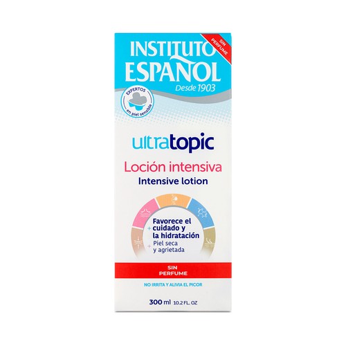 INSTITUTO ESPAÑOL Ultratopic Loción corporal hidratación intensiva, sin perfume 300 ml.
