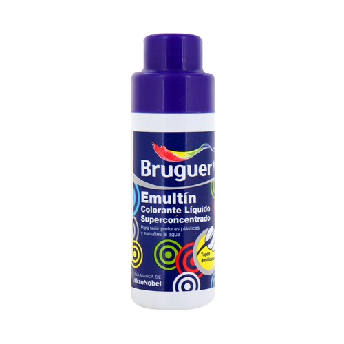 Colorante líquido superconcentrado, color lila, BRUGUER Emultín, 50ml.