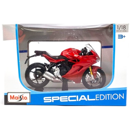Moto Metal 1:18-Ducati 6/S Disp 18Pcs Edición Especial, modelos surtidos +3 Años, MAISTO
