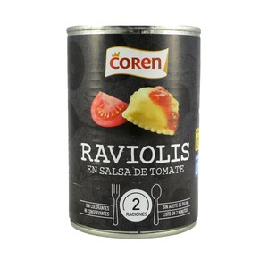 Raviolis al huevo con salsa de tomate en lata 420gr