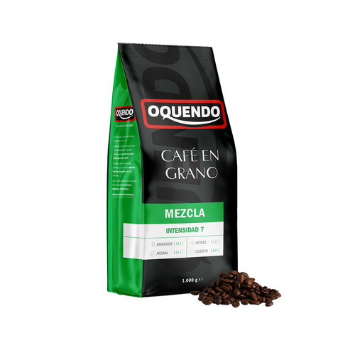 Café en grano mezcla, intensidad 7 OQUENDO 1 kg.