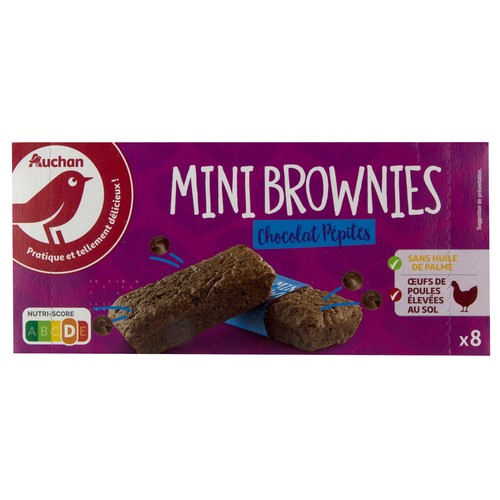 Brownies Individuales con pepitas de chocolate PRODUCTO ALCAMPO 8 uds. 240 g.